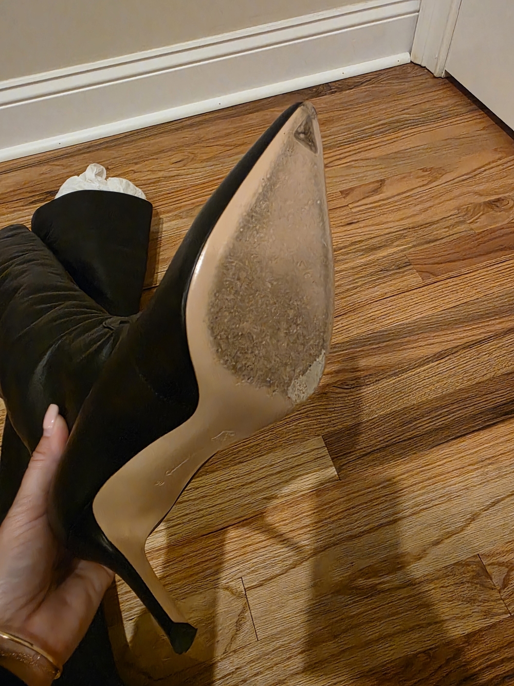 Gianvito Rossi Black Leather Over-the-Knee Stiletto Boots 38 - Picture 8 of 9